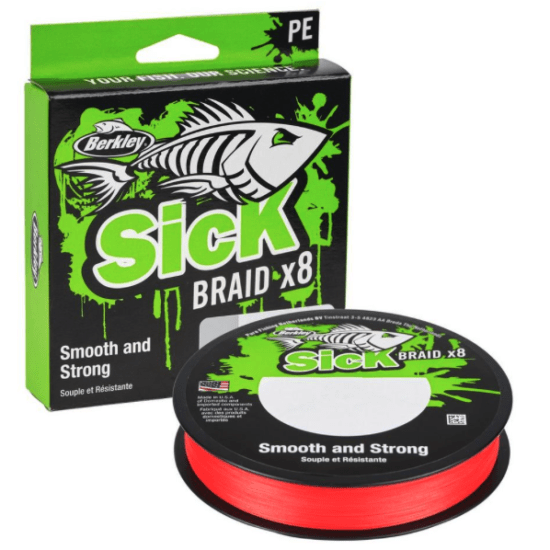 Berkley Pletená Šnůra Sick Braid Red 1m Nosnost: 6kg