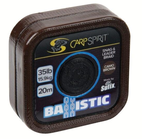 Carp Spirit Šňůrka Ballistic Braided Leader Camo Brown 20m Nosnost: 25lb