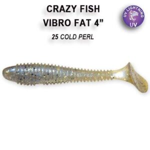 Crazy Fish Gumová Nástraha Vibro Fat 10cm 4ks Barva: COLD PERL