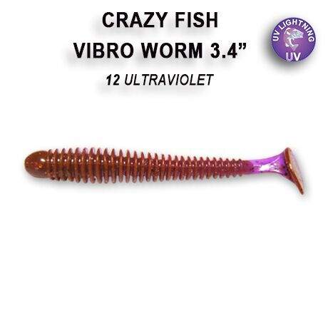 Crazy Fish Gumová Nástraha Vibro Worm 8