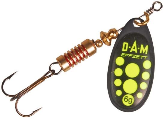 DAM Třpytka EFFZETT STANDARD SPINNER BLACK YELLOW Varianta: 3 g