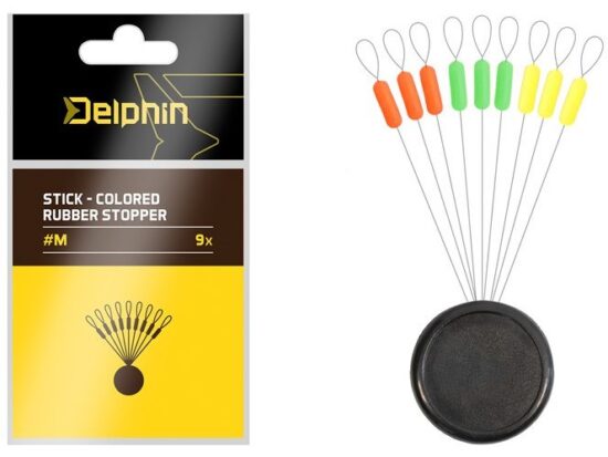 Delphin Zarážky Stick Colored Rubber Stopper M