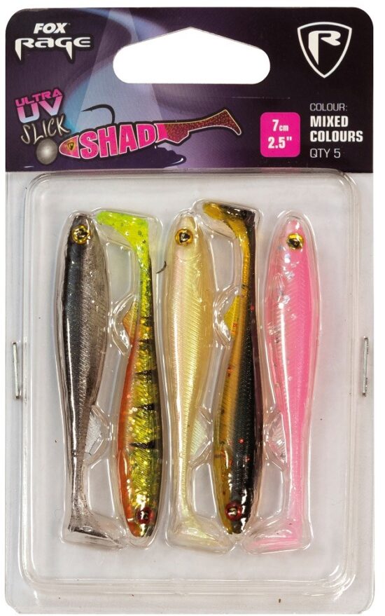 Fox Rage Gumová Nástraha Slick Shad UV Mixed Colour Packs 4 ks Délka cm: 11cm