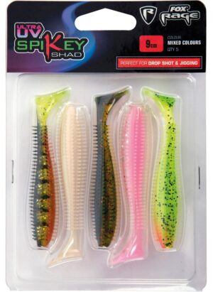 Fox Rage Gumová Nástraha UV Spikey Shad Mixed Colour Pack 5 ks Počet kusů: 5ks