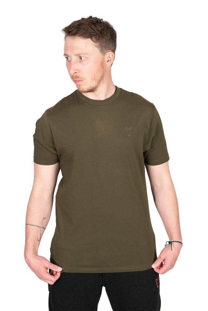 Fox Triko Khaki Head Logo T-Shirt - L