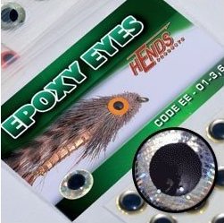 Hends Epoxidové Oči Epoxy Eyes Realistic Silver Holographic Průměr: 5mm