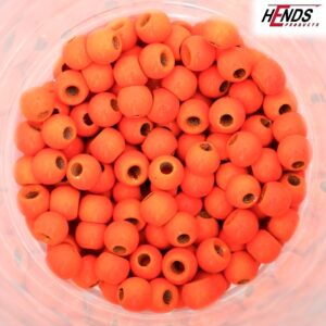 Hends Mosazné Hlavičky Brass Beads Fluo orange Průměr: 3