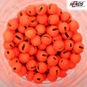 Hends Tungstenové Hlavičky Tungsten Beads Orange Fluo Slotted Průměr: 2