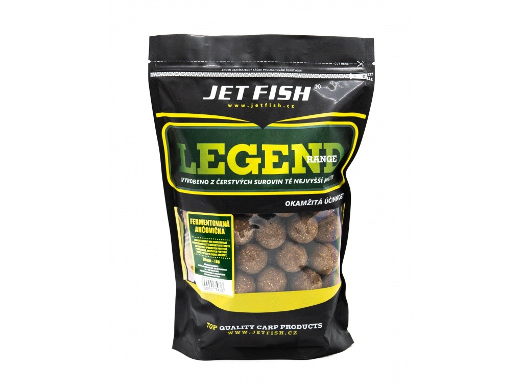 Jet Fish Boilie Legend Range Fermentovaná Ančovička Hmotnost: 1kg