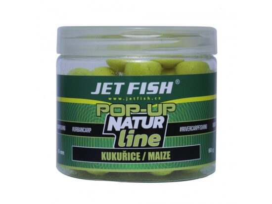 Jet Fish Boilie Natur Line POP UP Kukuřice Průměr: 12mm