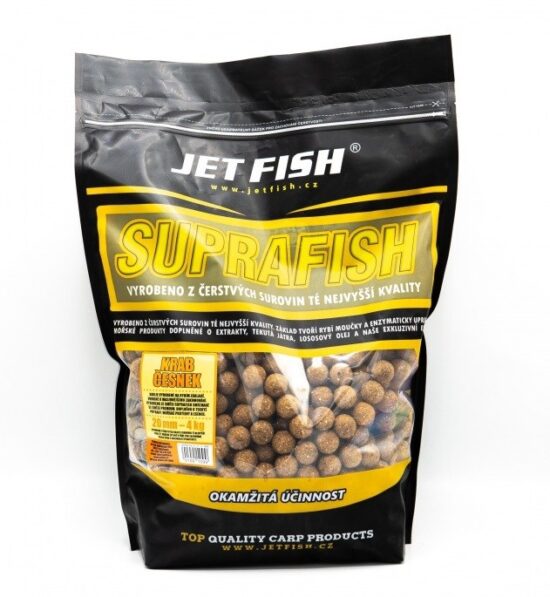 Jet Fish Boilie Supra Fish Economy Krab Česnek 4kg Hmotnost: 4kg