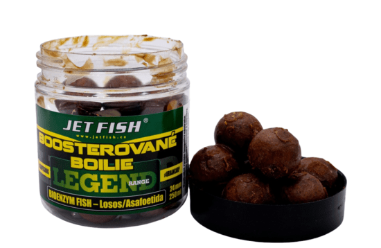 Jet Fish Boosterované Boilie Legend Range BioEnzym Fish + Losos 250ml Průměr: 24mm