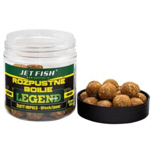 Jet Fish Rozpustné Boilie Legend Range  Žlutý Impuls - Ořech / Javor 250ml Průměr: 20mm