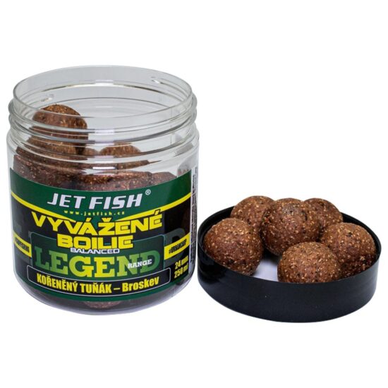 Jet Fish Vyvážené Boilie Legend Range Kořeněný Tuňák + Broskev 250ml Hmotnost: 250g