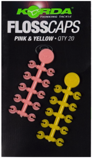 Korda Zarážka Floss Caps 20ks Varianta: Pink Yellow