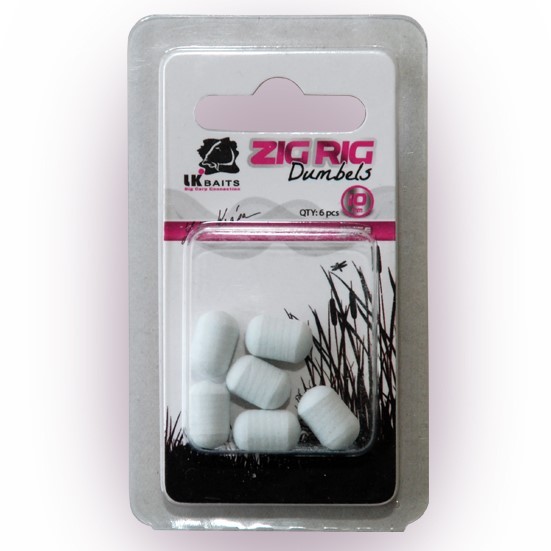 LK Baits ZIG RIG Dumbels Pop–Up 10 mm Varianta: White