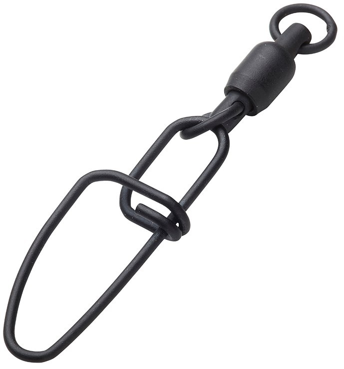 MadCat Karabinka S Obratlíkem Stainless BB Swivels W Crossl Snap Black 3 ks Velikost: #2 - 75kg