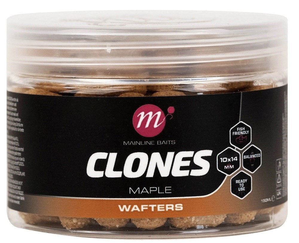 Mainline Neutrálně Vyvážené Boilie Clones Barrel Wafters Maple Javor Průměr: 10x14mm