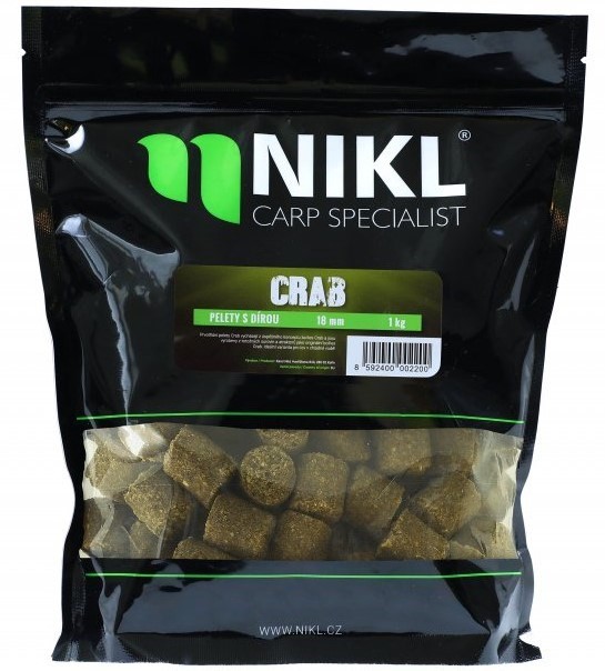 Nikl Pelety s Dírkou Crab 1 kg 18 mm Varianta: S Dírkou