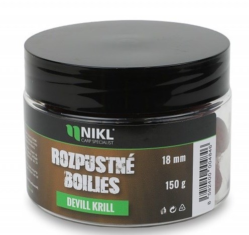 Nikl Rozpustné Boilies Devill Krill 150g Průměr: 14mm