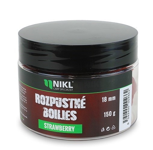 Nikl Rozpustné Boilies Strawberry 150g Průměr: 14mm