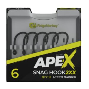 RidgeMonkey Háček Ape-X Snag Hook 2XX Barbed 10ks Velikost háčku: #4