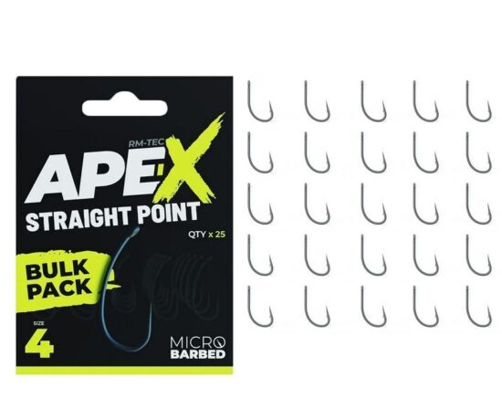 RidgeMonkey Háčky Ape-X Straight Point Bulk Pack 25ks Velikost háčku: #4