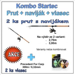 Saenger Kombo Startec Prut + naviják + vlasec 1 + 1 Varianta 3