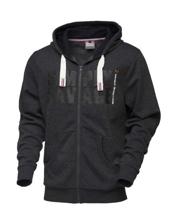 Savage Gear Mikina Simply Savage Raw Zip Hoodie - S