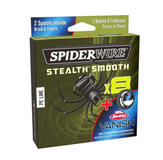 Spiderwire Pletená Šňůra s Fluorocarbonem STLTH Smooth8 Green 150m Nosnost: 6kg