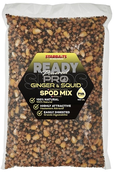 Starbaits Směs Spod Mix Ready Seeds Pro Ginger Squid 1 kg