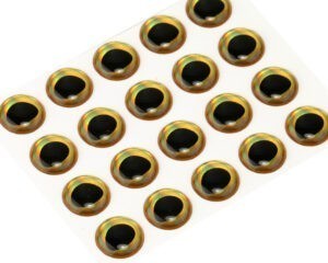 Sybai Epoxidové Oči 3D Epoxy Fish Eyes Rainbow Gold Průměr: 10mm