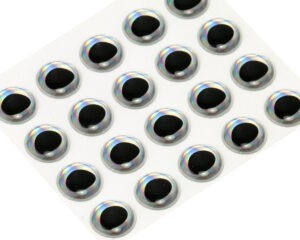 Sybai Epoxidové Oči 3D Epoxy Fish Eyes Rainbow Silver Průměr: 10mm