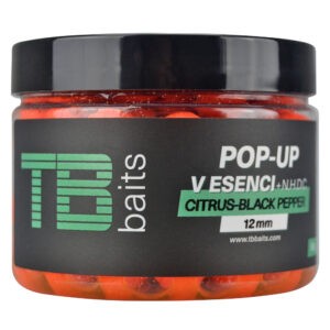 TB Baits Plovoucí Boilie Pop-Up Citrus - Black pepper + NHDC 65g Průměr: 12mm