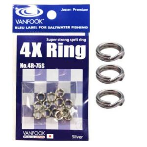 Vanfook Pevnostní Kroužky 4x Ring 4R-75S Varianta: 120lb/54kg 9ks