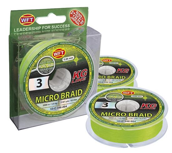 WFT Pletená Šňůra Micro Braid KG Line Žluto-Zelená 150m Nosnost: 3